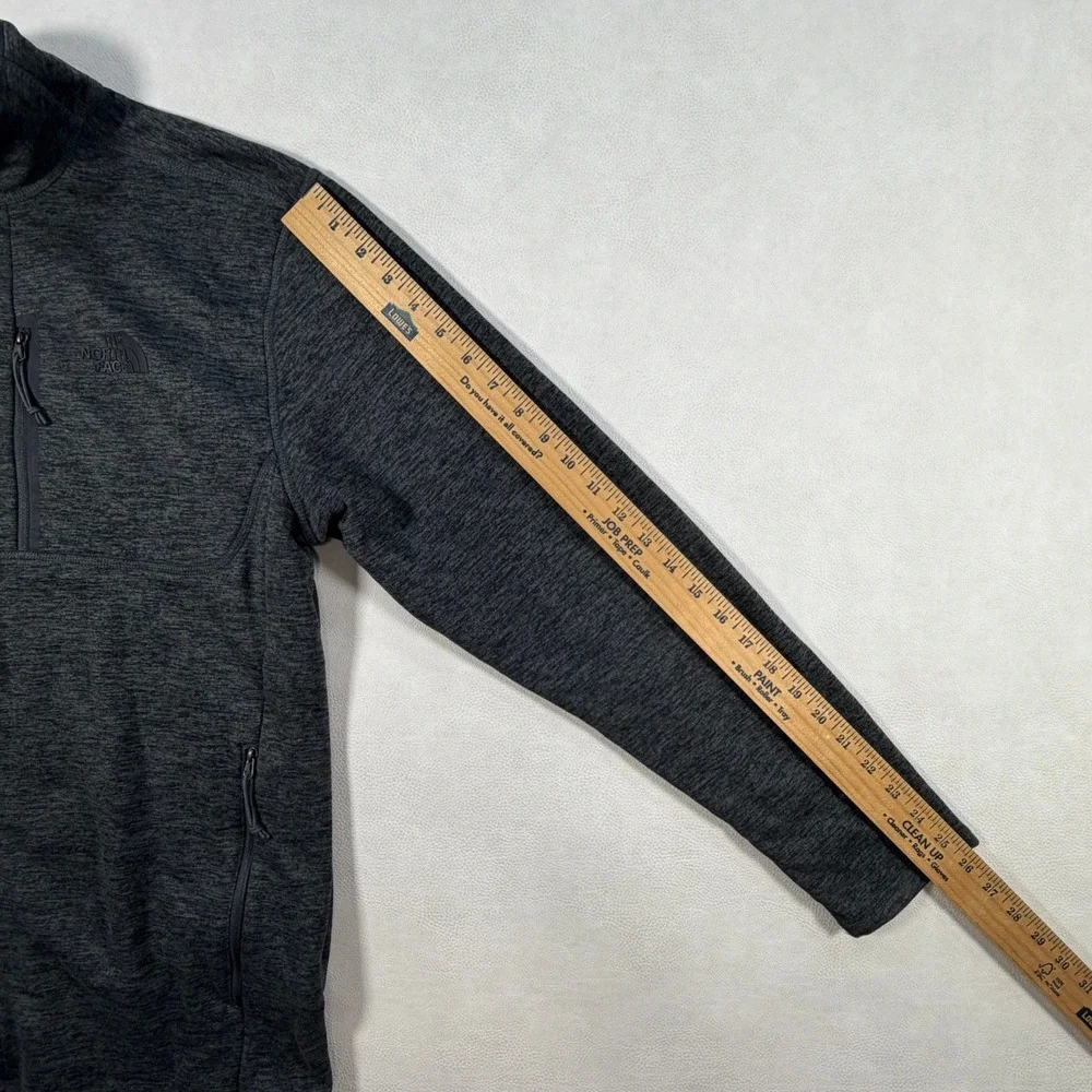 The North Face Mens Large Skyline Full Zip Fleece Jacket Dark Gray Penske Logo